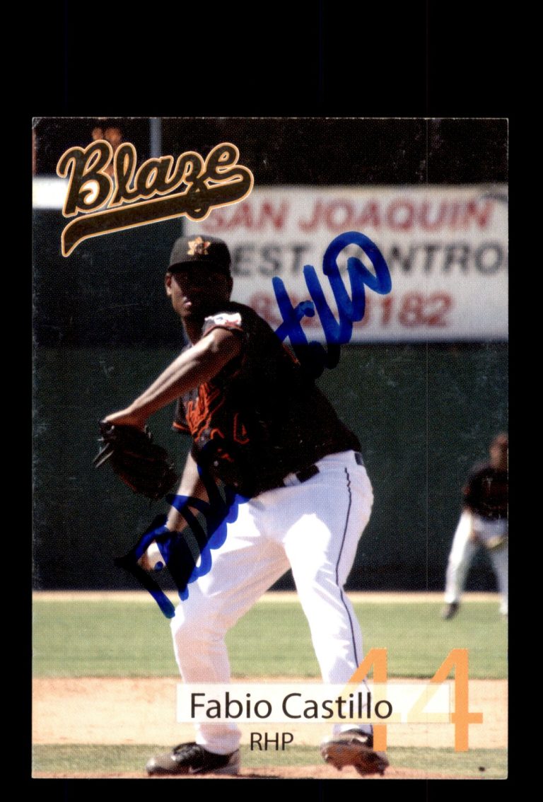 Signed Baseball Card Auto 2010 Bakersfield Blaze Fabio Castillo