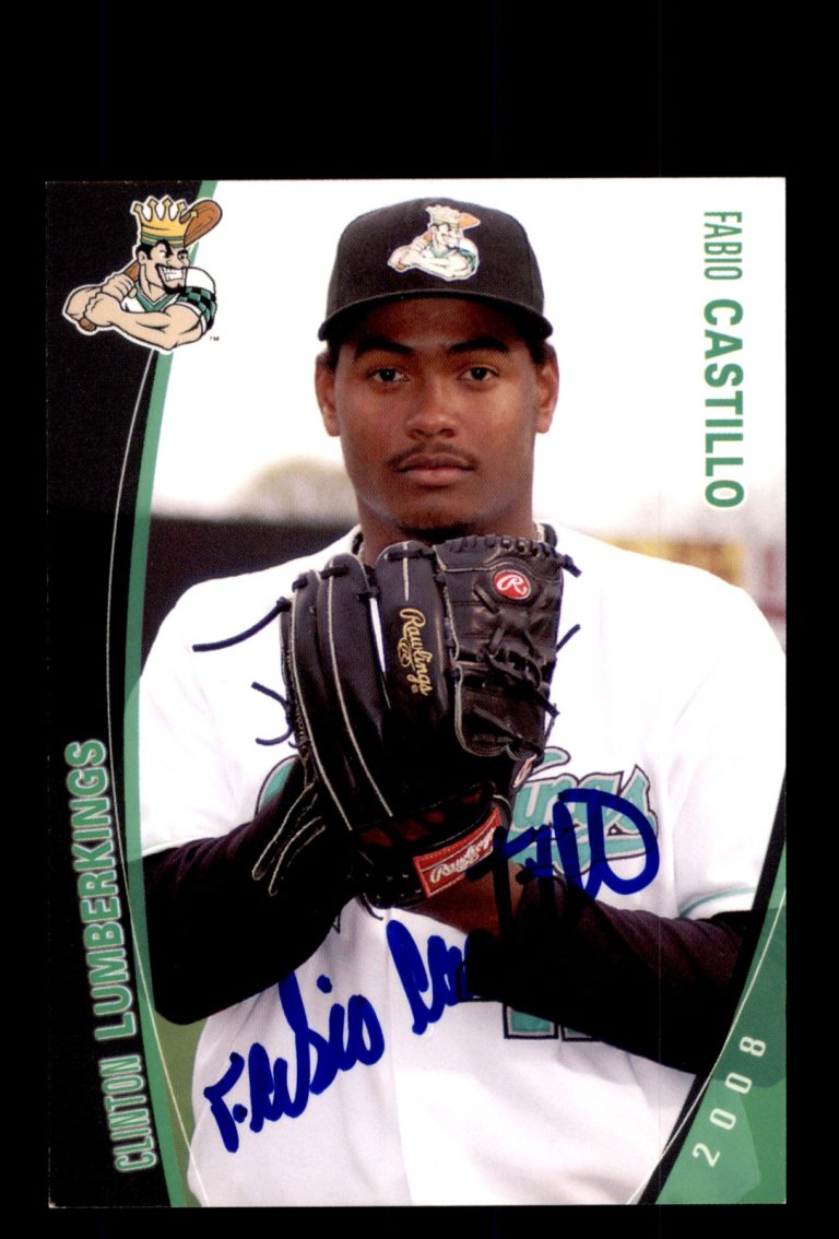 Signed Baseball Card Auto 2008 Grandstand Clinton LumberKings Fabio Castillo