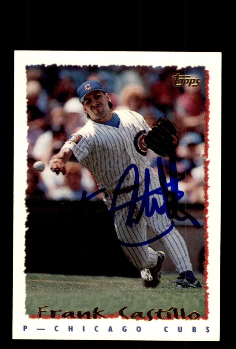 Signed Baseball Card Auto 1995 Topps #358 Frank Castillo Chicago Cubs