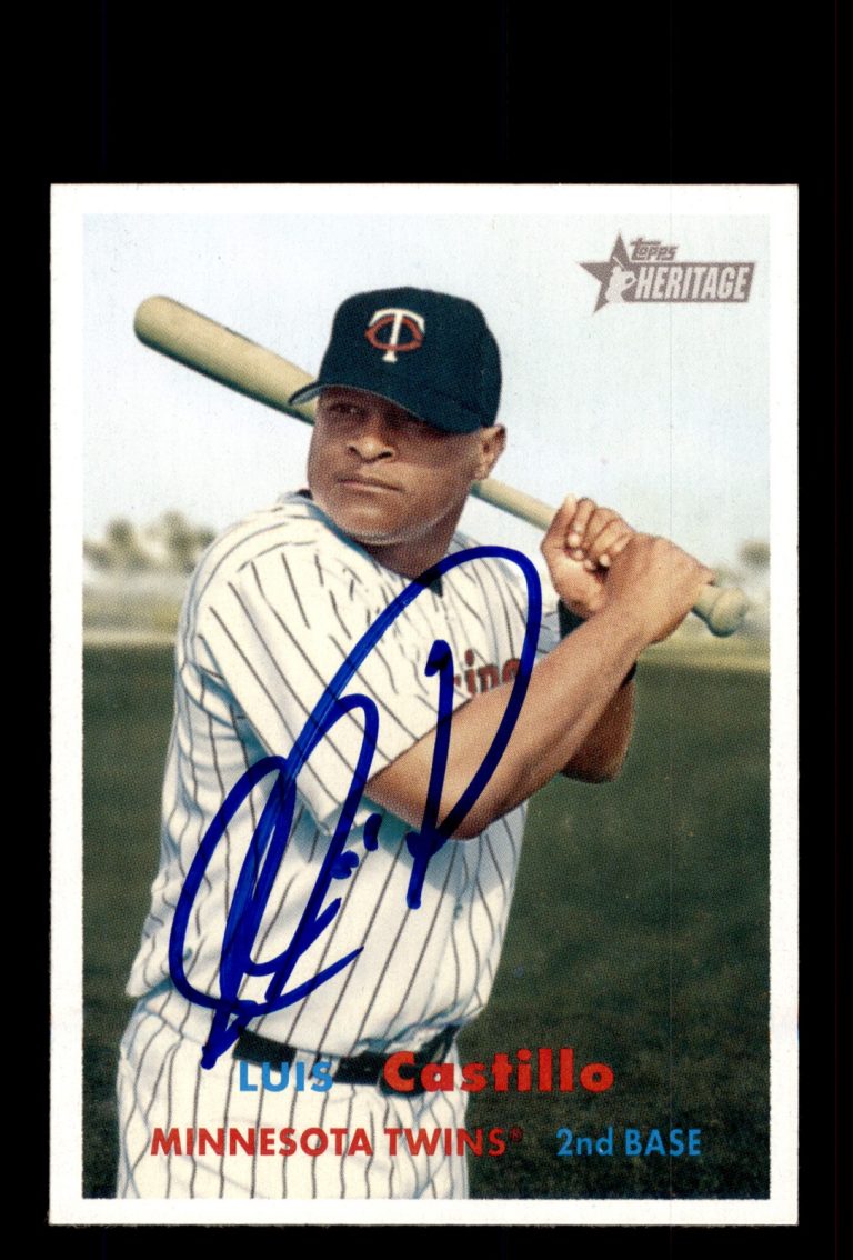 Signed Baseball Card Auto 2006 Topps Heritage #134 Luis Castillo Minnesota Twins