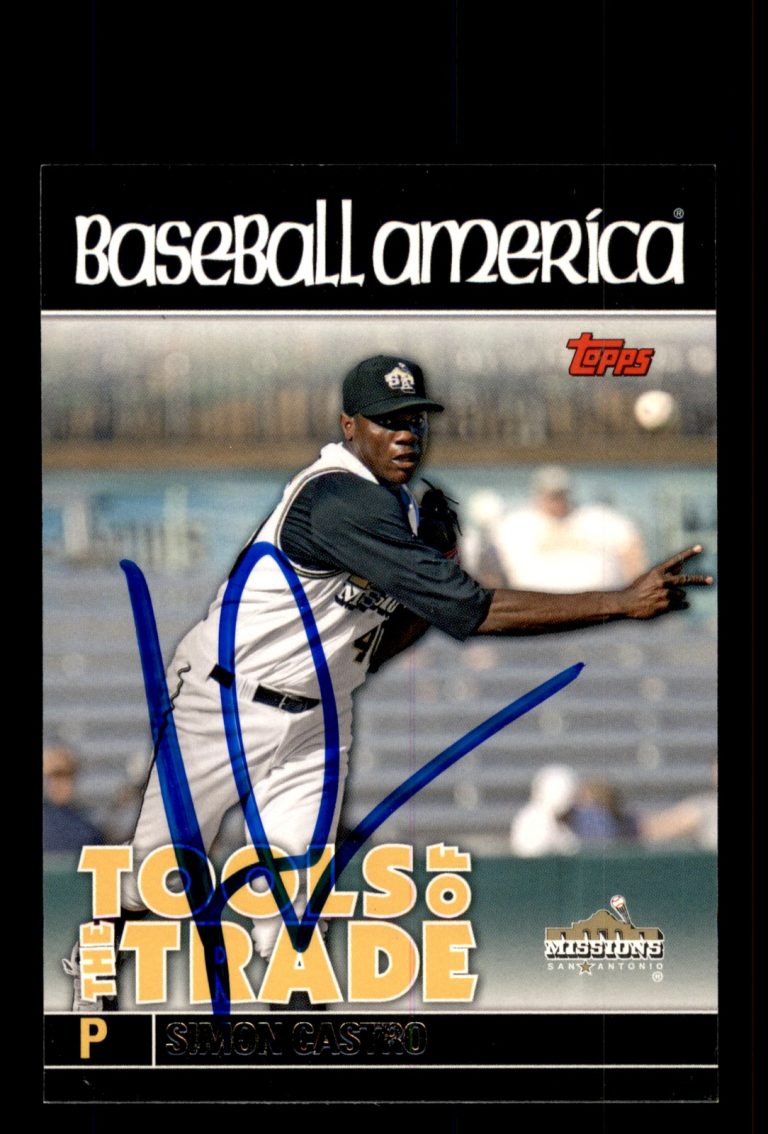 Signed Baseball Card Auto 2010 Topps Pro Debut #TT35 Simon Castro Missions