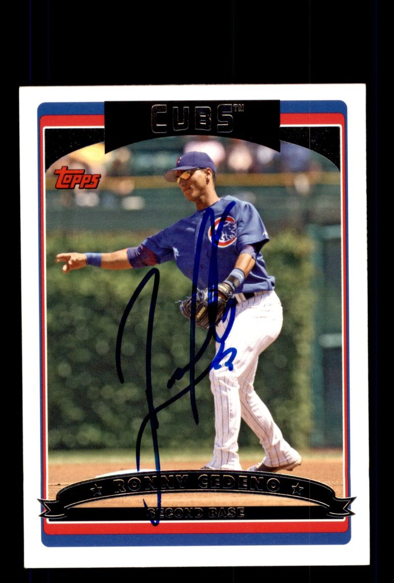 Signed Baseball Card Auto 2006 Topps #UH122 Ronny Cedeno Chicago Cubs