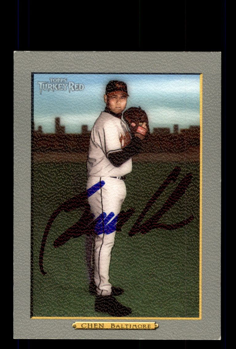Signed Baseball Card Auto 2006 Topps Turkey Red #404 Bruce Chen Orioles