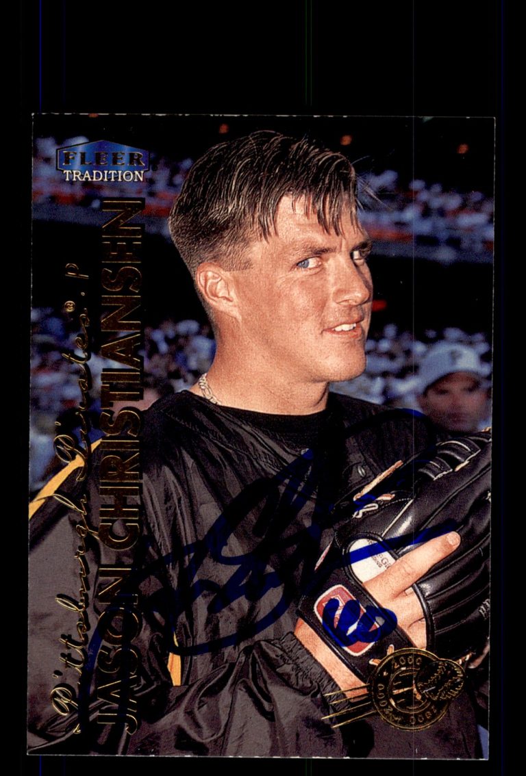 Signed Baseball Card Auto 1999 Fleer Tradition #345 Jason Christiansen
