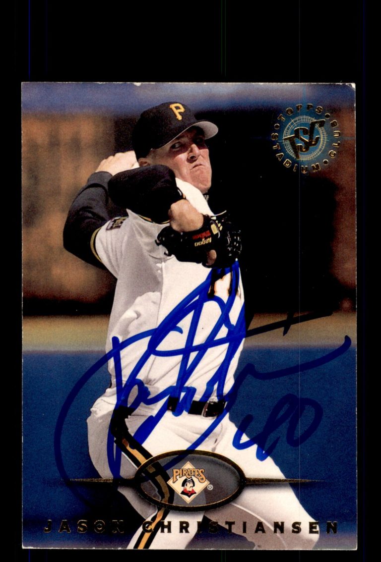 Signed Baseball Card Auto 1995 Stadium Club #596 Jason Christiansen Pirates