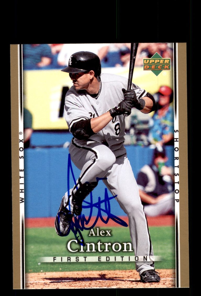 Signed Baseball Card Auto 2007 Upper Deck First Edition #72 Alex Cintron