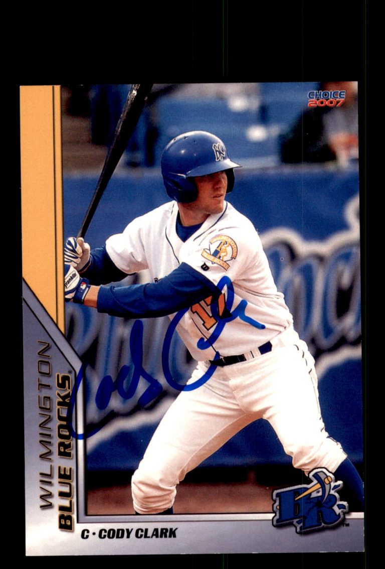 Signed Baseball Card Auto 2007 Choice Wilmington Blue Rocks #6 Cody Clark