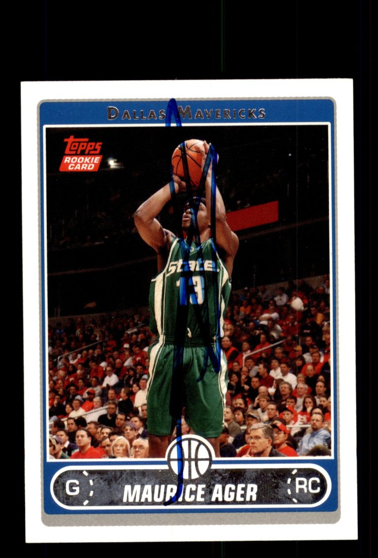 Signed Basketball Card Auto 2006-07 Topps #242 Maurice Ager Michigan State
