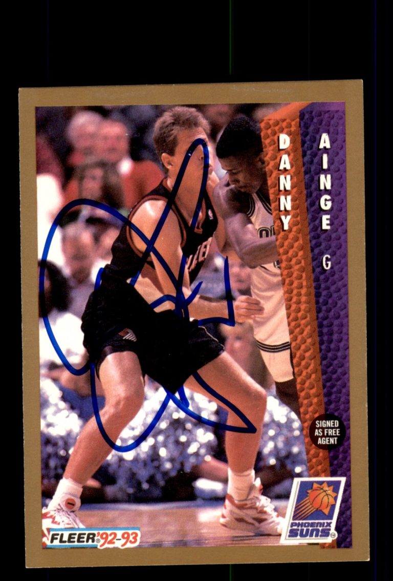 Signed Basketball Card Auto Danny Ainge 1992-93 Fleer #177 Phoenix Suns