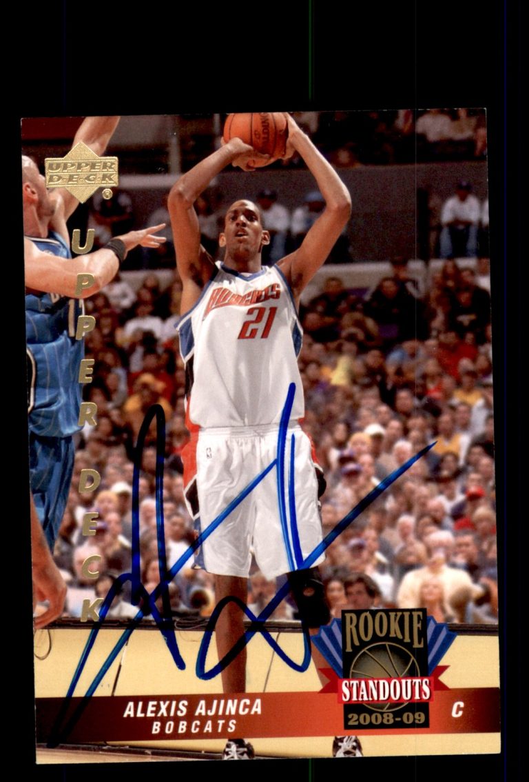 Signed Basketball Card Auto Alexis Ajinca 2008-09 Upper Deck Lineage #RS-36