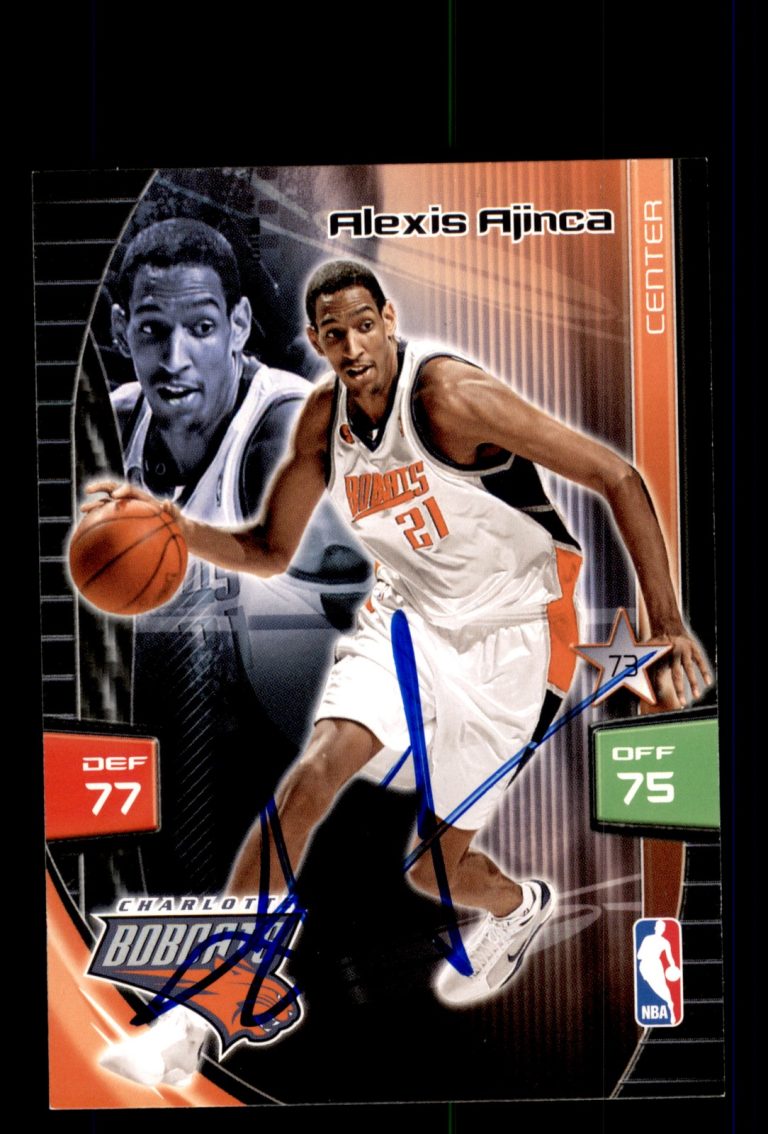 Signed Basketball Card Auto Alexis Ajinca 2009-10 Panini Adrenalyn XL Bobcats