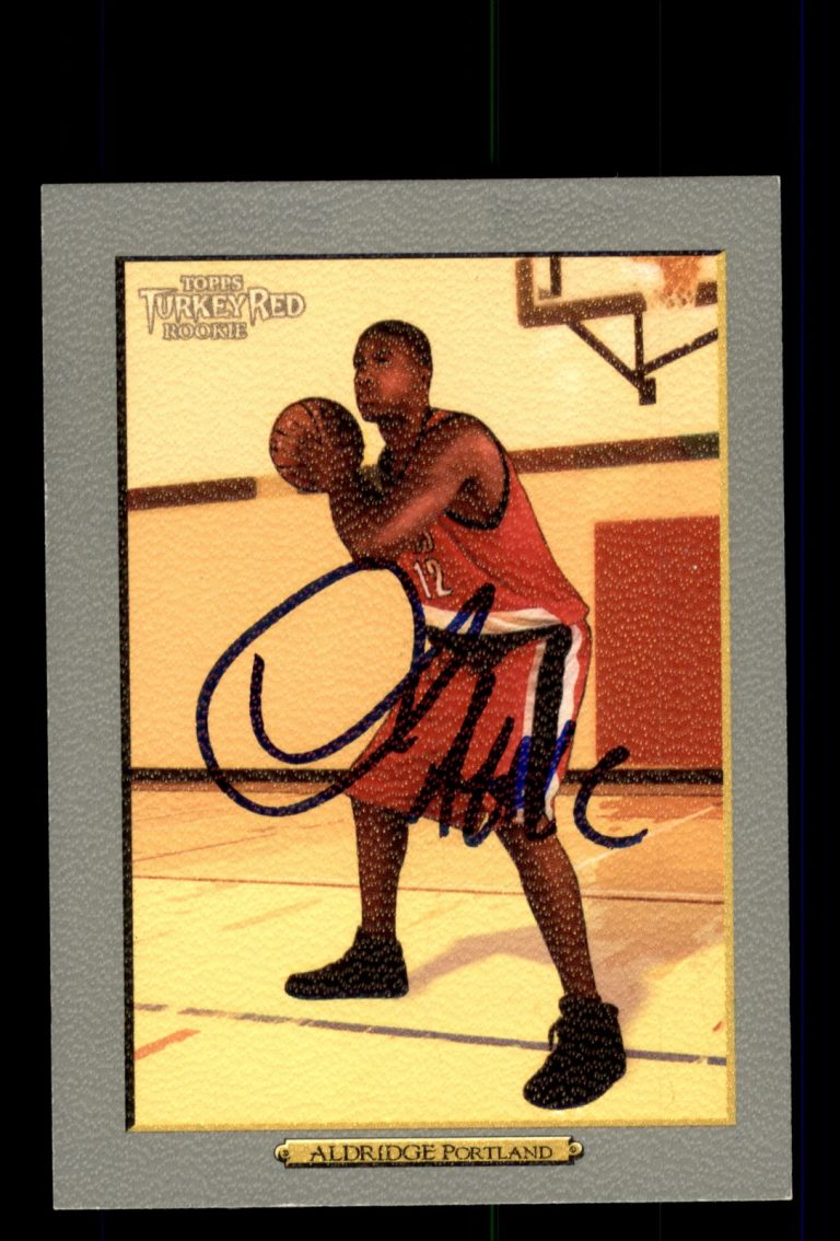 Signed Basketball Card Auto LaMarcus Aldridge 2006-07 Topps Turkey Red #180