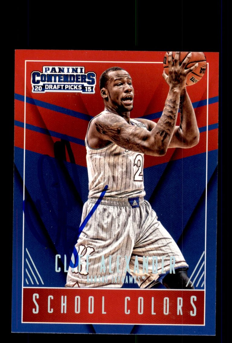 Signed Basketball Card Auto Cliff Alexander 2015 Panini Contenders #11 KU