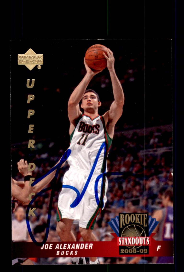 Signed Basketball Card Auto Joe Alexander 2008-09 Upper Deck Lineage #RS-8 Bucks