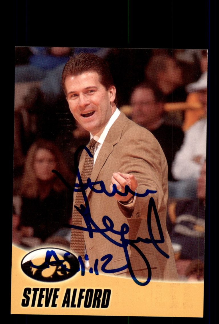 Signed Basketball Card Auto Steve Alford 2005-06 Panchero's Iowa Hawkeyes
