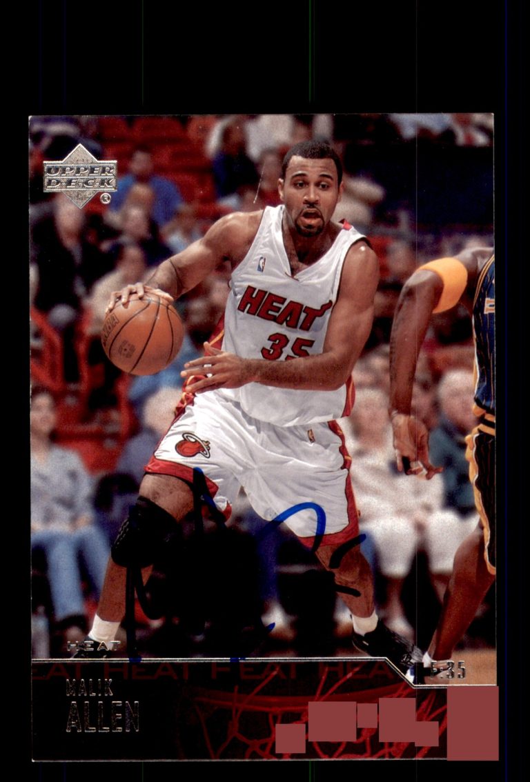 Signed Basketball Card Auto Malik Allen 2003-04 Upper Deck #140 Miami Heat