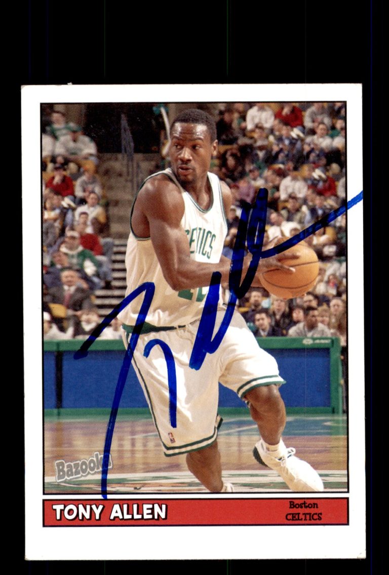 Signed Basketball Card Auto Tony Allen 2005-06 Bazooka #31 Boston Celtics