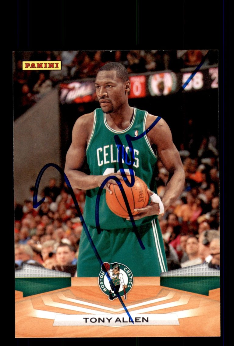 Signed Basketball Card Auto Tony Allen 2009-10 Panini #11 Boston Celtics