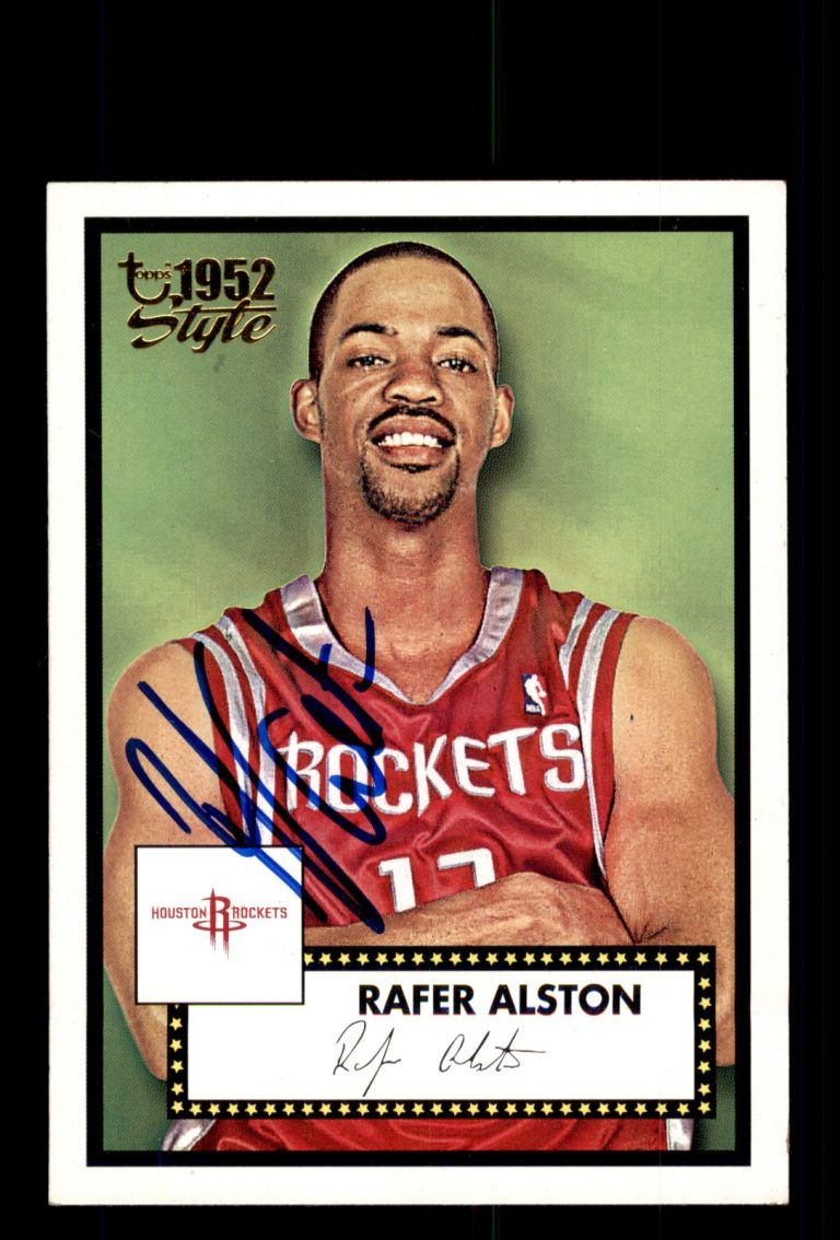 Signed Basketball Card Auto Rafer Alston 2005-06 Topps 1952 Style #61 Rockets