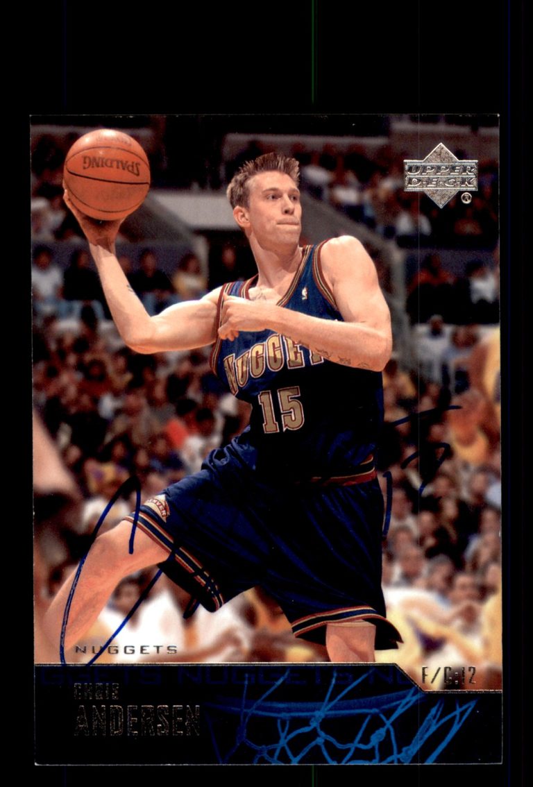 Signed Basketball Card Auto Chris Andersen 2003-04 Upper Deck #54 Nuggets