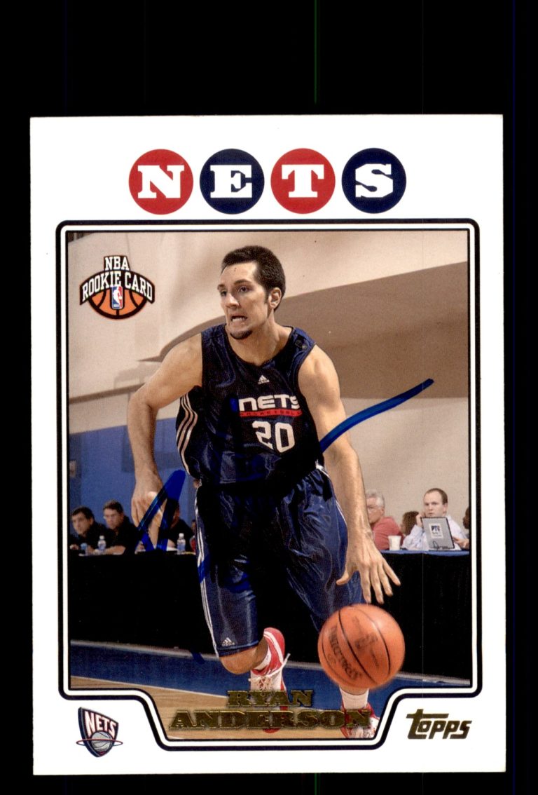 Signed Basketball Card Auto Ryan Anderson 2008-09 Topps #216 New Jersey Nets
