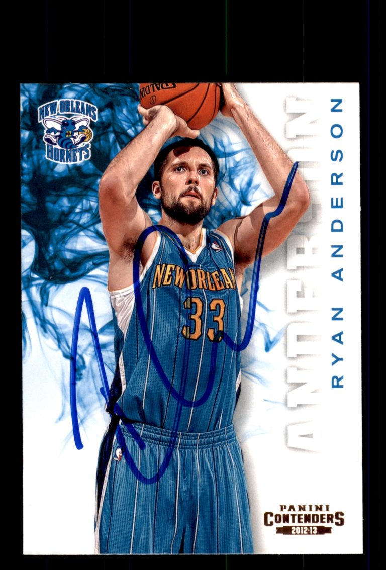 Signed Basketball Card Auto Ryan Anderson 2012-13 Panini Contenders #30 Hornets