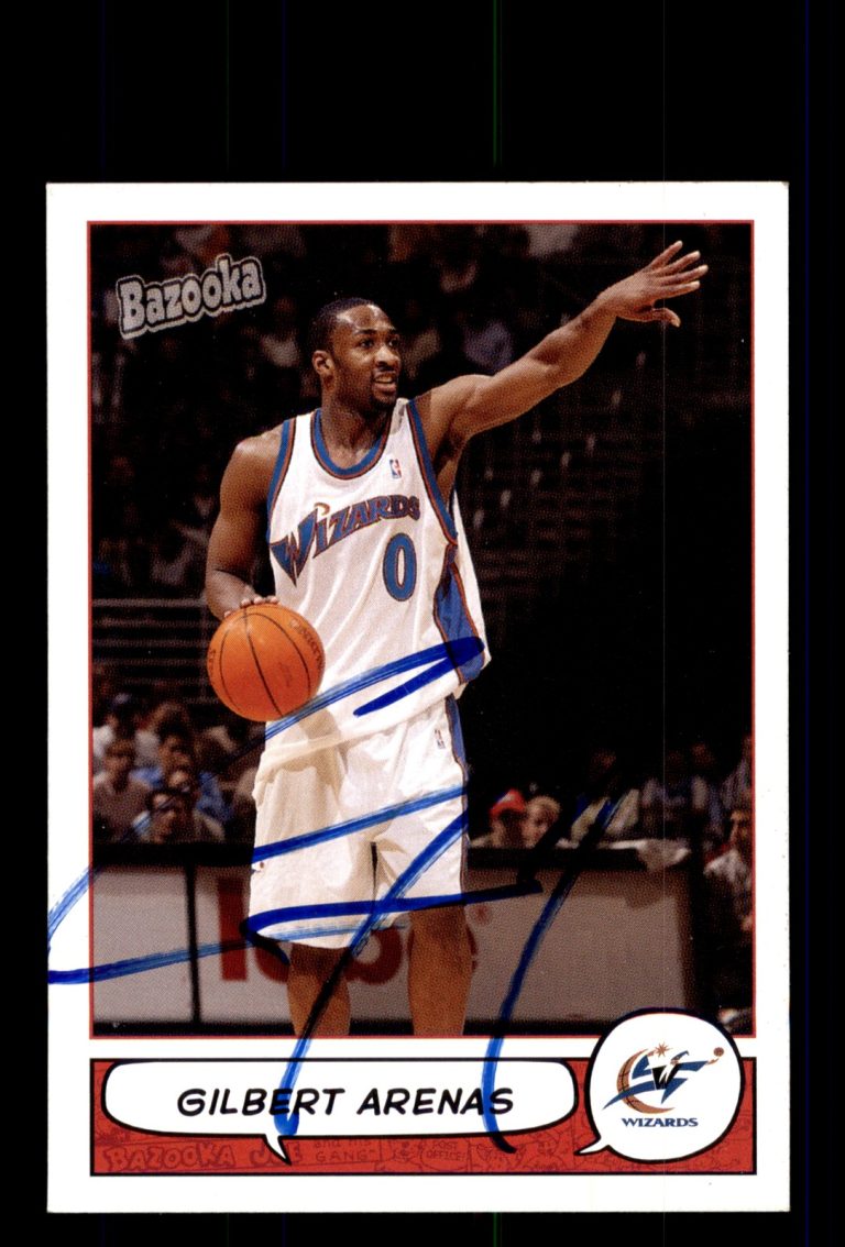 Signed Basketball Card Auto Gilbert Arenas 2004-05 Bazooka #147 Wizards