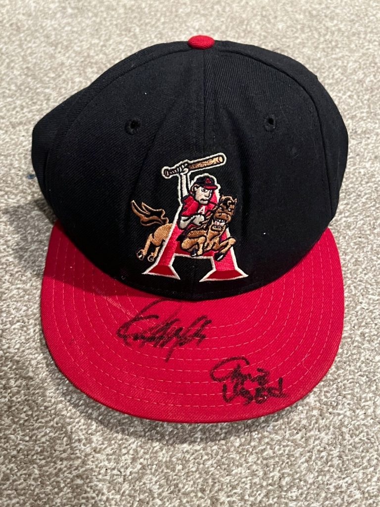 ORLANDO MERCADO SIGNED GAME USED BASEBALL HAT AUTO VTG MILB ARKANSAS TRAVELERS