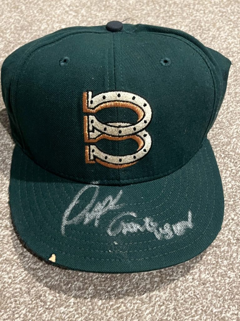 ORLANDO MERCADO SIGNED GAME USED BASEBALL HAT AUTO MILB VTG MINOR LEAGUE