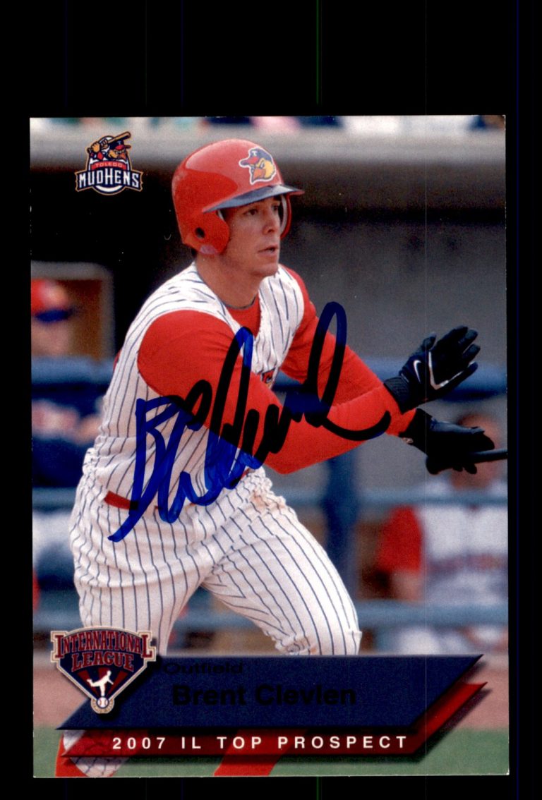 Signed Baseball Card Auto Brent Clevlen 2007 Choice International League #06