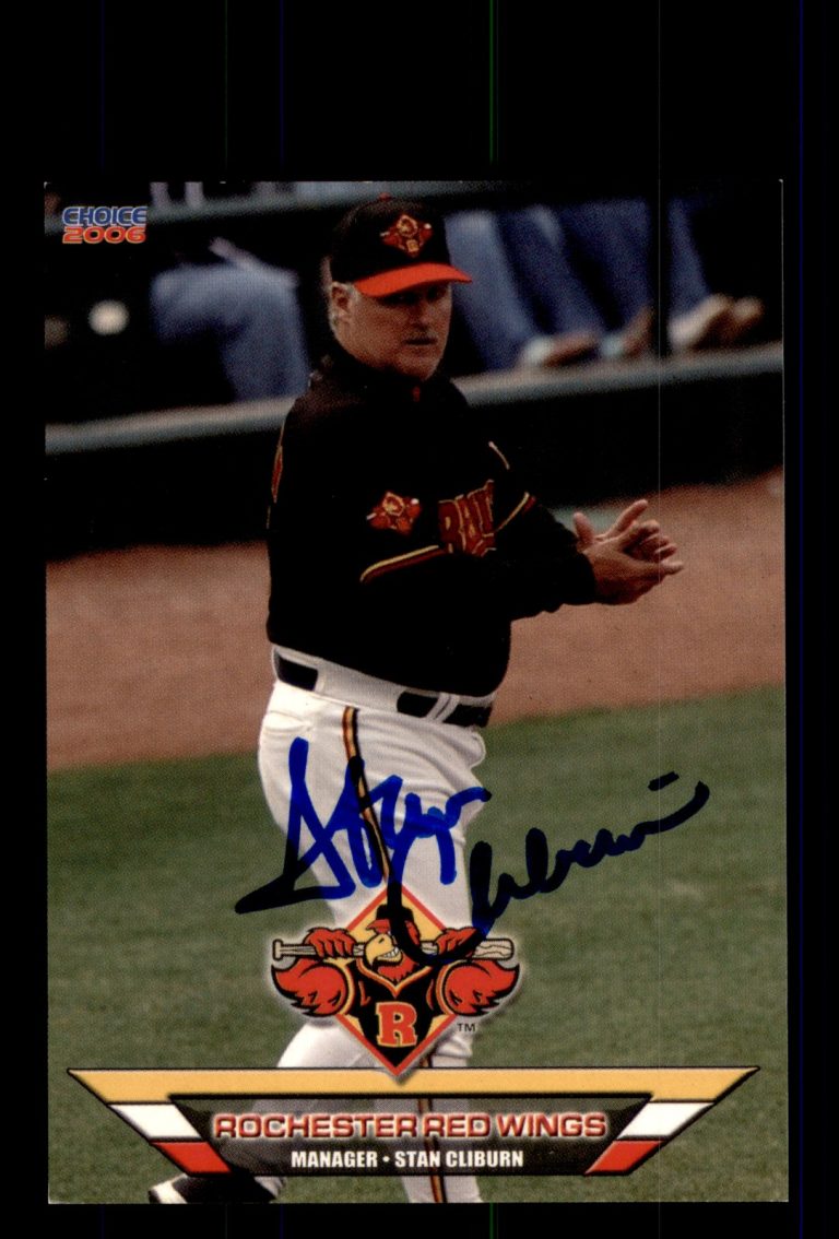 Signed Baseball Card Auto Stan Cliburn 2006 Choice Rochester Red Wings #26