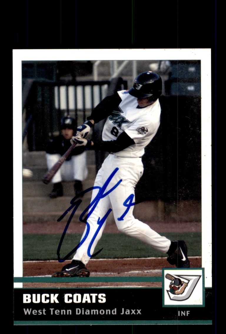 Signed Baseball Card Auto 2005 Grandstand Buck Coats West Tenn Diamond Jaxx