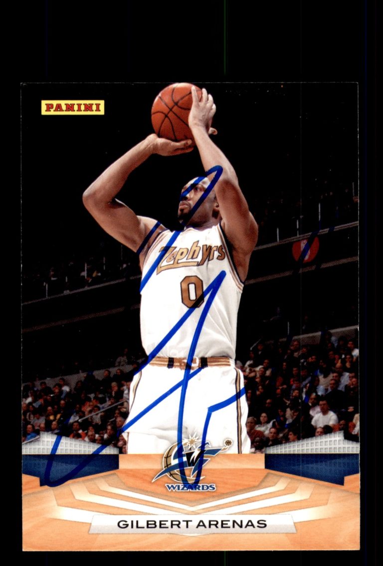 Signed Basketball Card Auto Gilbert Arenas 2009-10 Panini #148 Wizards