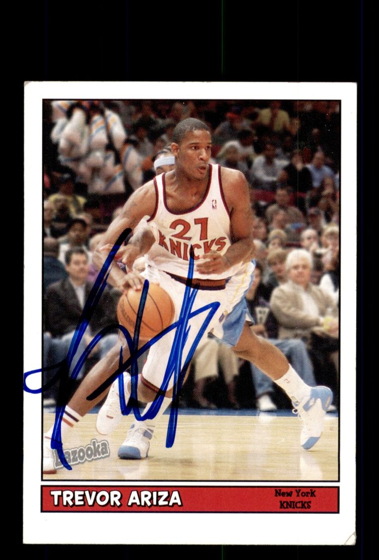 Signed Basketball Card Auto Trevor Ariza 2005-06 Bazooka #21 New York Knicks