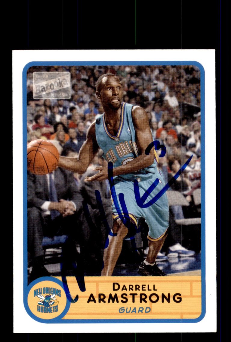 Signed Basketball Card Auto Darrell Armstrong 2003-04 Bazooka #62 Hornets