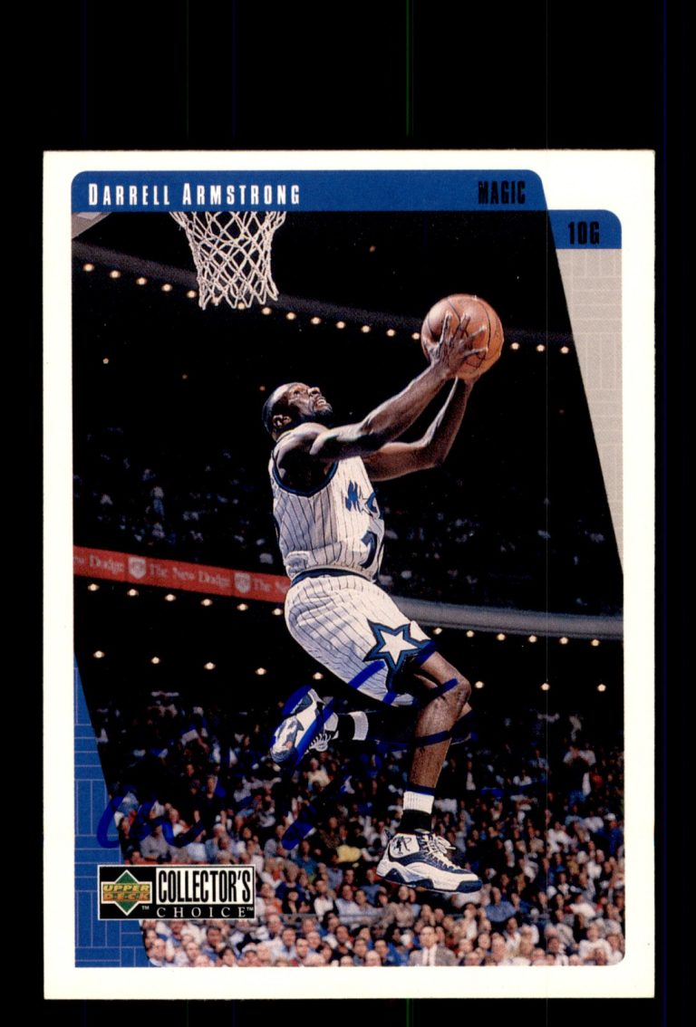Signed Basketball Card Auto Darrell Armstrong 1997-98 Collector's Choice #97