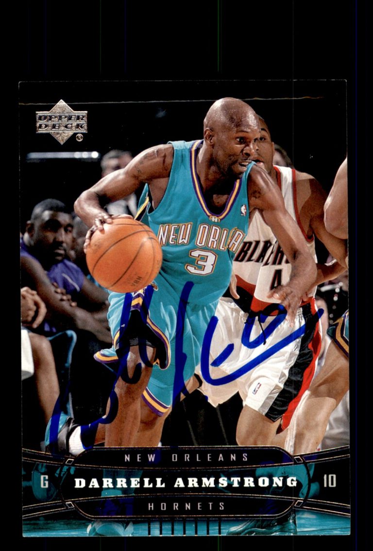 Signed Basketball Card Auto Darrell Armstrong 2004-05 Upper Deck #126 Hornets