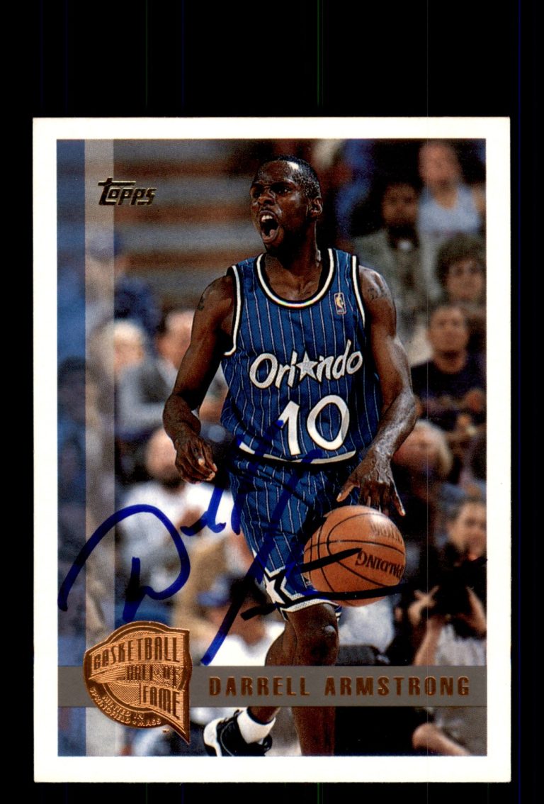 Signed Basketball Card Auto Darrell Armstrong 1997-98 Topps #10 HOF Edition