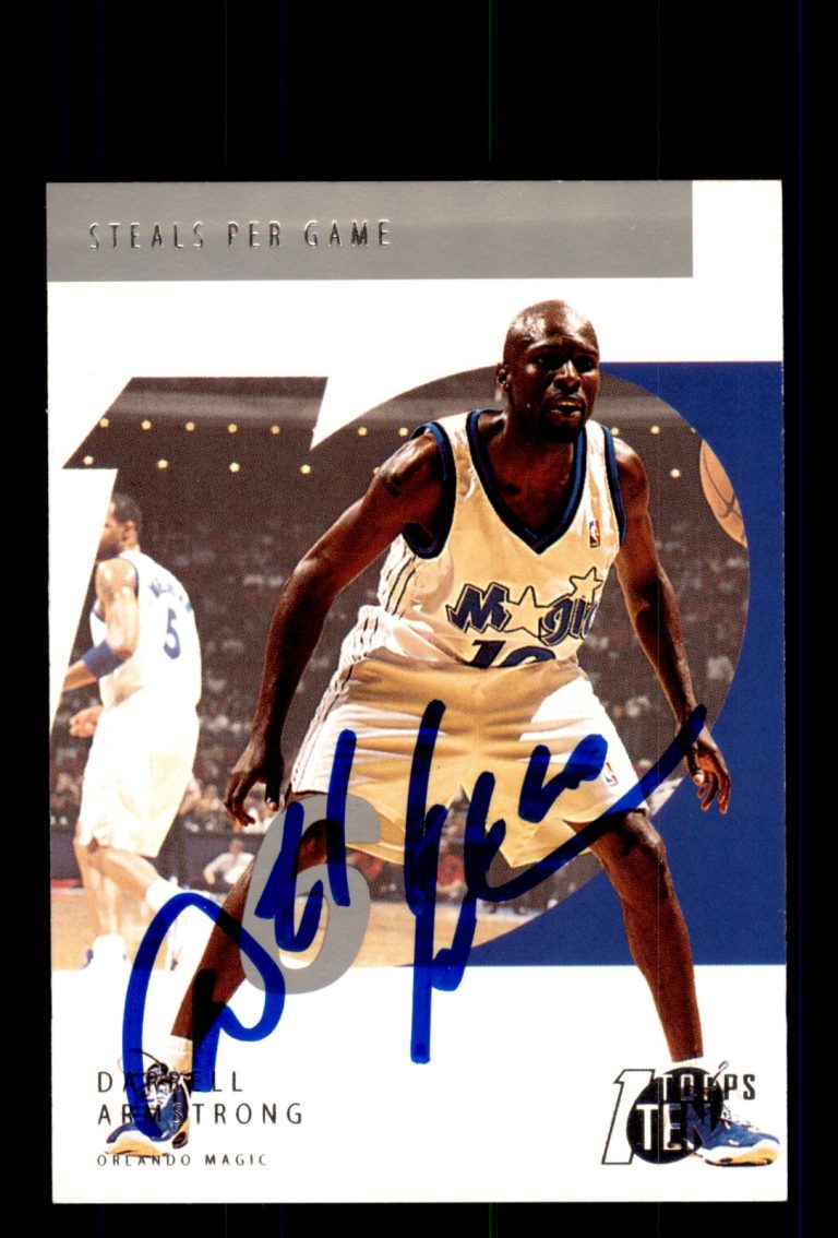 Signed Basketball Card Auto Darrell Armstrong 2002-03 Topps Ten #56 Magic