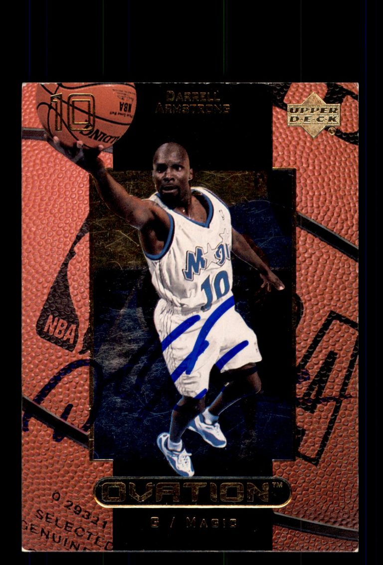 Signed Basketball Card Auto Darrell Armstrong 1999-00 Upper Deck Ovation #38
