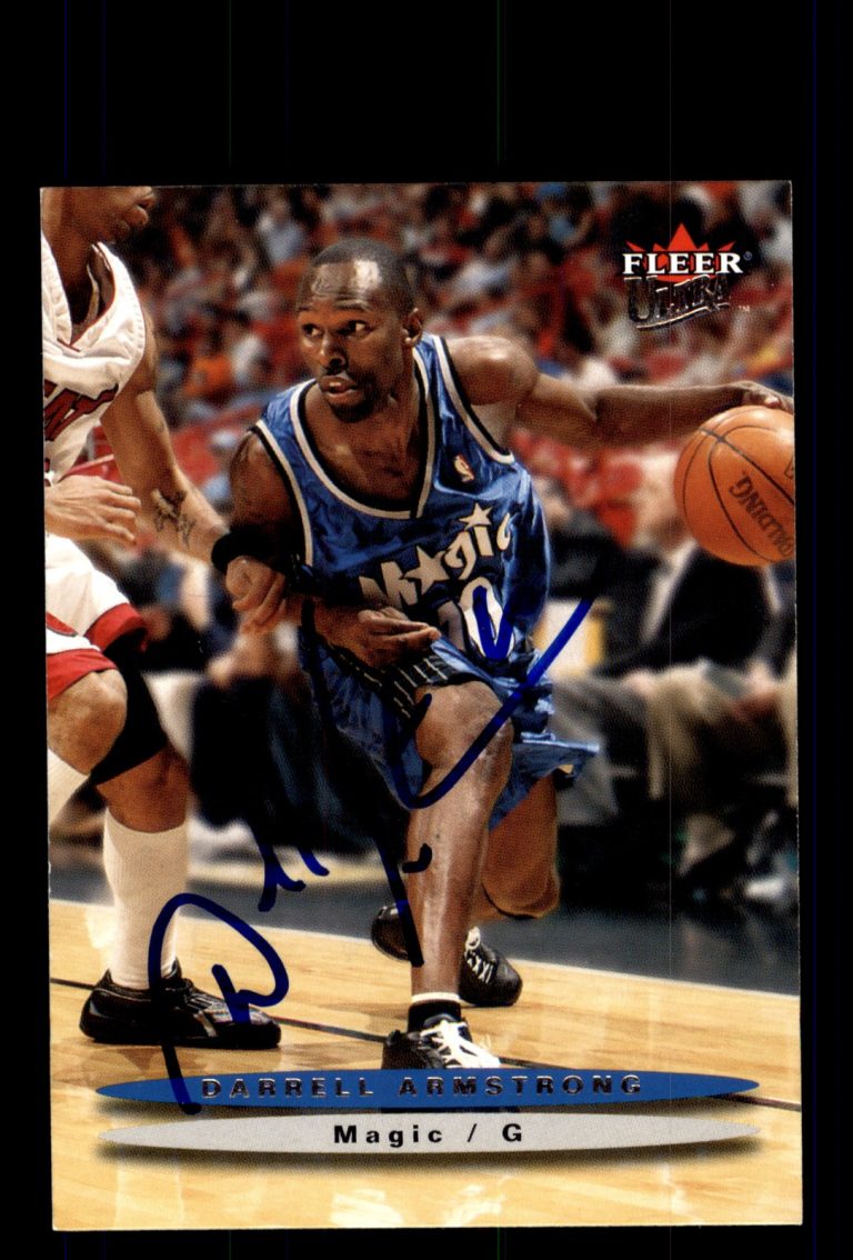 Signed Basketball Card Auto Darrell Armstrong 2003-04 Fleer Ultra #31 Magic