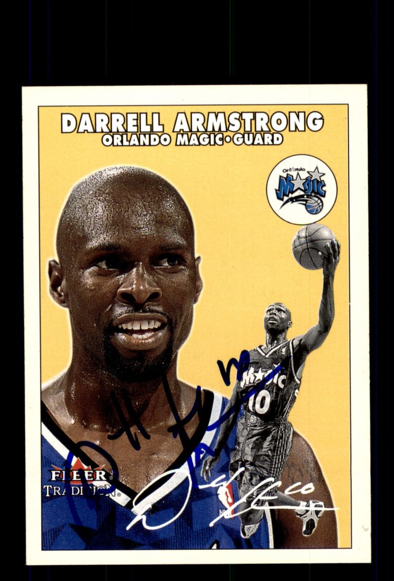 Signed Basketball Card Auto Darrell Armstrong 2000-01 Fleer Tradition #104 Magic