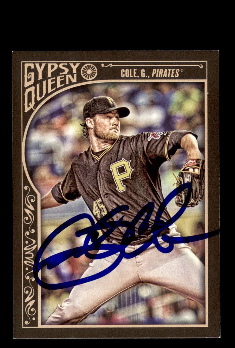 Signed Baseball Card Auto Gerrit Cole 2015 Topps Gypsy Queen #80 Pirates
