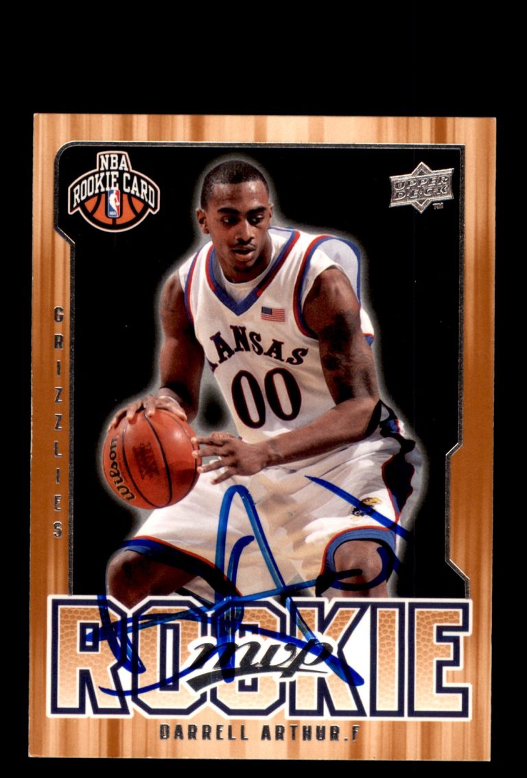 Signed Basketball Card Auto Darrell Arthur 2008-09 Upper Deck MVP #223 KU