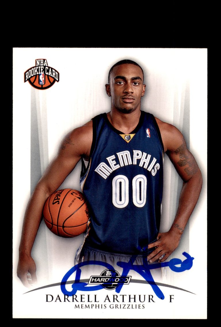 Signed Basketball Card Auto Darrell Arthur 2008-09 Topps Hardwood #122