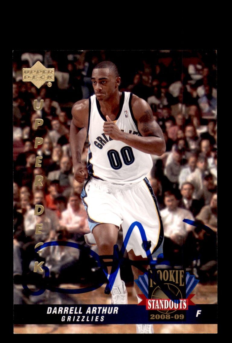 Signed Basketball Card Auto Darrell Arthur 2008-09 Upper Deck Lineage #RS-22