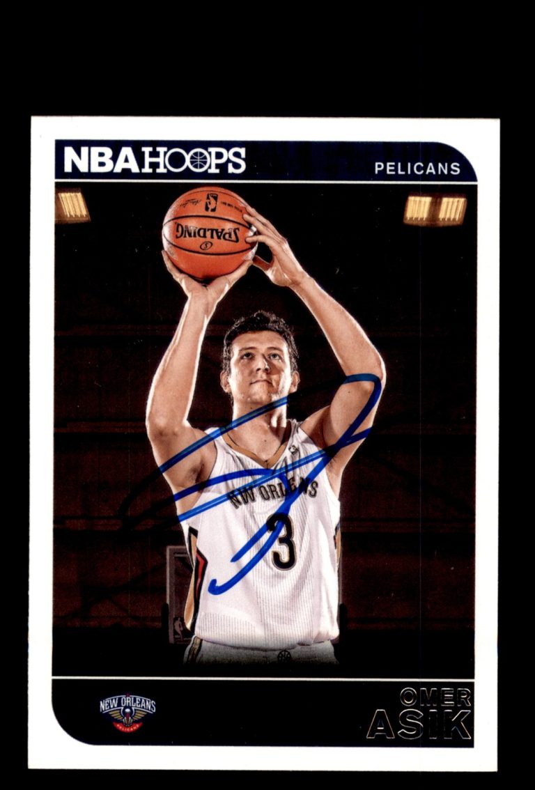 Signed Basketball Card Auto Omer Asik 2014-15 Hoops #184 New Orleans Pelicans