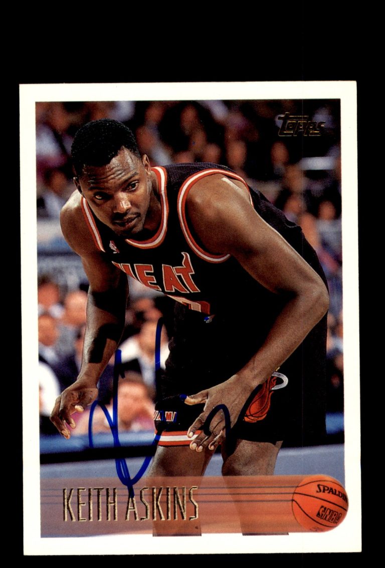 Signed Basketball Card Auto Keith Askins 1996-97 Topps #67 Miami Heat