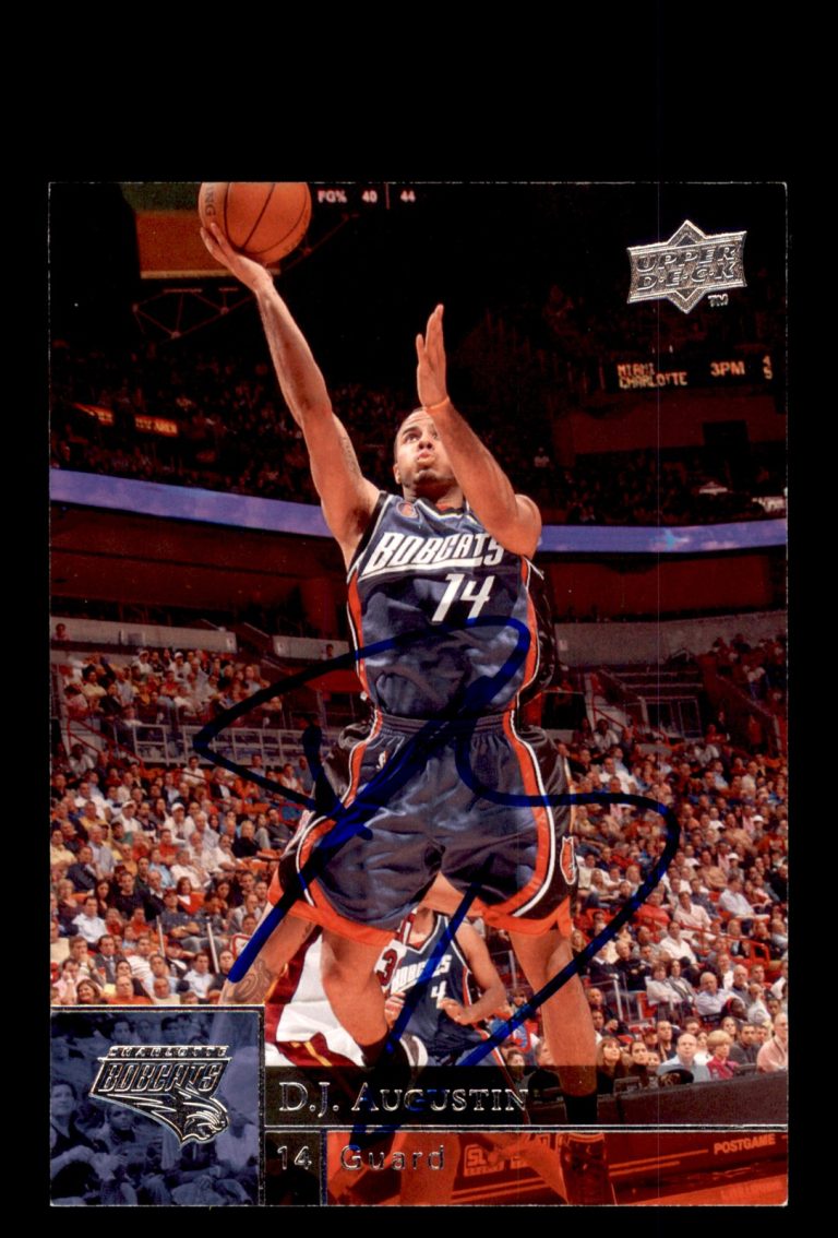 Signed Basketball Card Auto D.J. Augustin 2009-10 Upper Deck #16 Bobcats