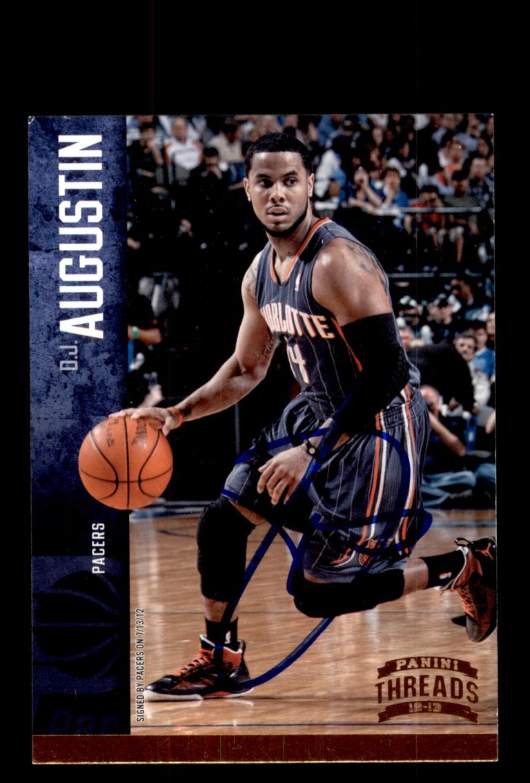 Signed Basketball Card Auto D.J. Augustin 2012-13 Panini Threads #12 Pacers